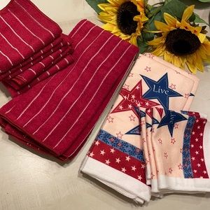 Live Love Laugh Americana Kitchen Towel Set 16 PC